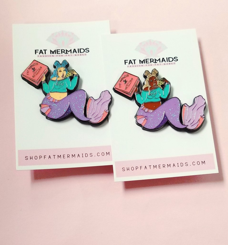 Fat Mermaids Pizza Enamel Pin  ENAMEL PIN Fat Mermaids  - Fat Mermaids 
