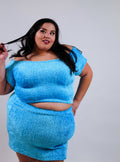 Furry Mini Skirt and Crop Set   Fat Mermaids  - Fat Mermaids 